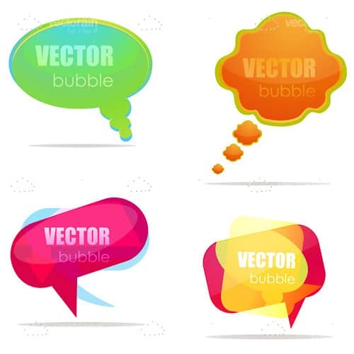 Set of speech bubbles